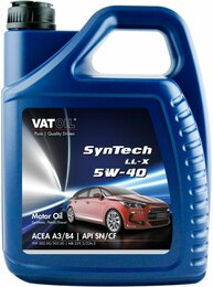 Моторное масло VatOil SynTech LL-X 5W-40, 5 л