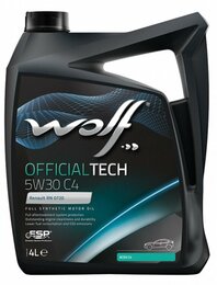 Моторное масло Wolf Officialtech 5W-30 C4, 4 л