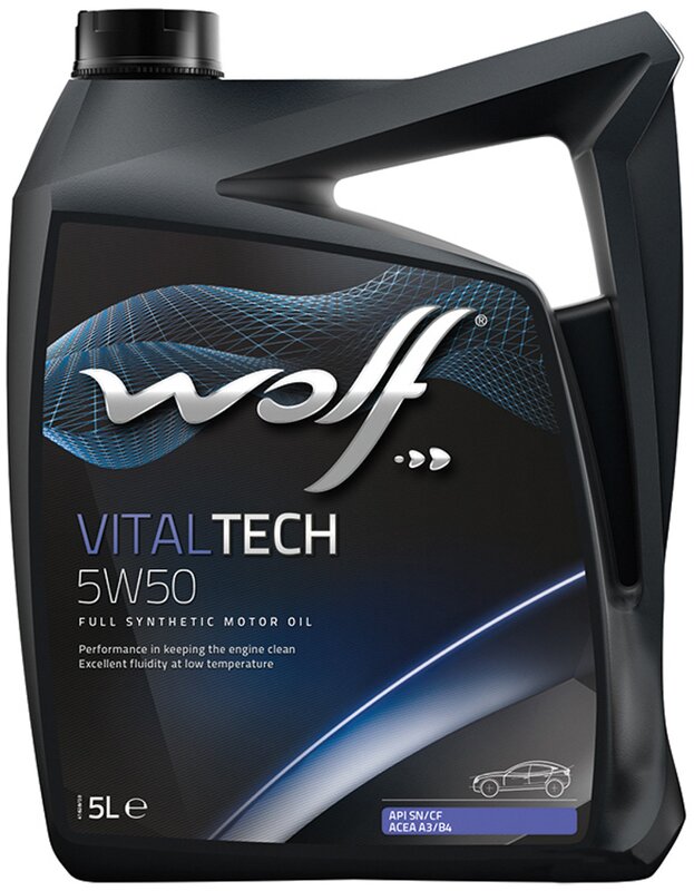 Моторное масло Wolf Vitaltech 5W-50, 5 л - Фото 1 Моторное масло Wolf Vitaltech 5W-50, 5 л - Фото 1
