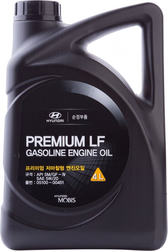 Моторное масло Mobis Premium LF SAE 5W-20, API SM, 4 л - Фото 1