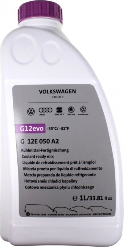 Genuine VW G12 Evo Ready Mixed Coolant 1L - G12E050A2