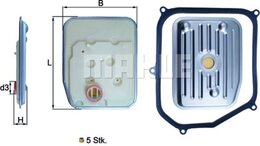 Гидрофильтр Mahle Original HX147KIT 72437239, автоматическая коробка передач