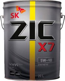 Синтетическое моторное масло ZIC X7 5W-40, 20 л купить за выгодной