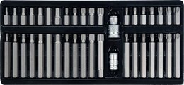 Набор бит Yato, 40 предметов (30 мм и 75 мм: Torx T20-T55, Spline M5-M12, Hex 4-12 мм, переходники)