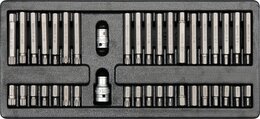 Набор бит Yato, 40 предметов (30 мм и 75 мм: Torx T20-T55, Spline M5-M12, Hex 4-12 мм, переходники)