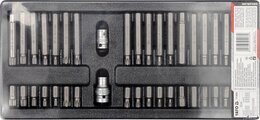 Набор бит Yato, 40 предметов (30 мм и 75 мм: Torx T20-T55, Spline M5-M12, Hex 4-12 мм, переходники) - Фото 3