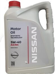 Моторное масло Nissan Motor Oil 5W-40 A3/B4, 5 л