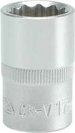 Головка торцевая Yato 1/2" 12-гранная 17 мм, стандартная