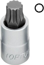 Головка с насадкой SPLINE M12 L55мм 1/2" Toptul BCHA1612