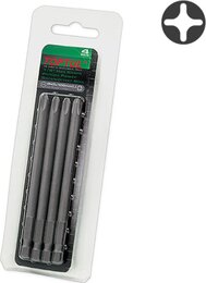 Набор бит 1/4" 100мм PH2 (под шуруповерт) 4шт на блистере Toptul FSIB0802G