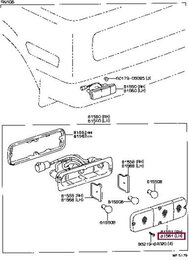 Lens, rear combination lamp, lh Toyota 8156135061