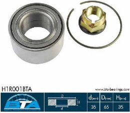 Комплект подшипника ступицы колеса BTA H1R001BTA