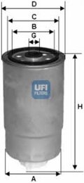 Топливный фильтр UFI 24.351.00