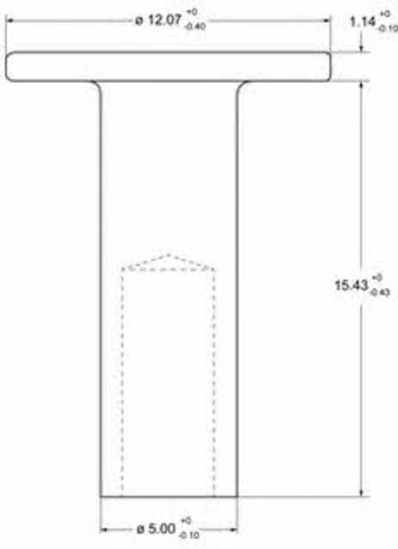Заклепка Beral 93275 5x15, накладки барабанного тормоза Federal-Mogul - Фото 1