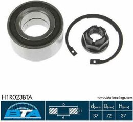 Комплект подшипника ступицы колеса BTA H1R023BTA