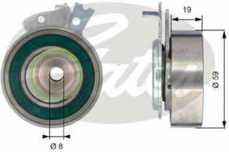 Натяжной ролик Gates T43038, ремень ГРМ PowerGrip® - Фото 1 Натяжной ролик Gates T43038, ремень ГРМ PowerGrip® - Фото 1