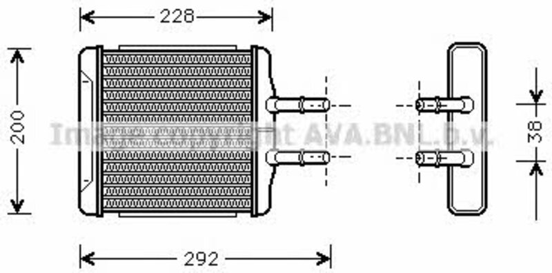Теплообменник AVA Quality Cooling DW6027, отопление салона - Фото 1 Теплообменник AVA Quality Cooling DW6027, отопление салона - Фото 1