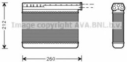Теплообменник AVA Quality Cooling BW6166, отопление салона