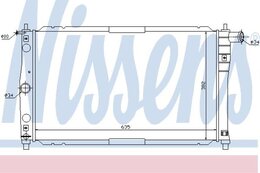 Радиатор Nissens 61654, охлаждение двигателя
