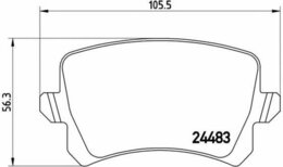 Комплект тормозных колодок Brembo P85109 24483, дисковый тормоз - Фото 4