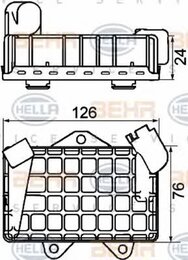 Масляный радиатор Hella 8MO376726-021, двигательное масло BEHR HELLA SERVICE *** PREMIUM LINE *** - Фото 2