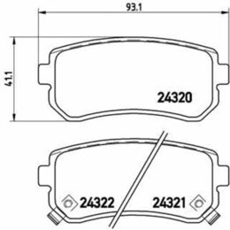 Комплект тормозных колодок Brembo P30025 24320, дисковый тормоз - Фото 3