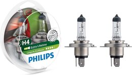 Лампа галогенная Philips LongLife EcoVision H4 12V 60/55W 2 шт. Блистер
