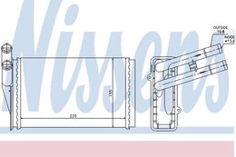 Теплообменник Nissens 70224, отопление салона