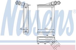 Теплообменник Nissens 71156, отопление салона