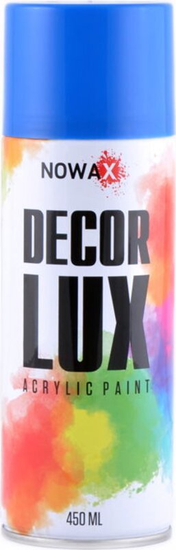 Краска аэрозольная Nowax Decor Lux RAL 5017 Синий, 450 мл - Фото 1 Краска аэрозольная Nowax Decor Lux RAL 5017 Синий, 450 мл - Фото 1