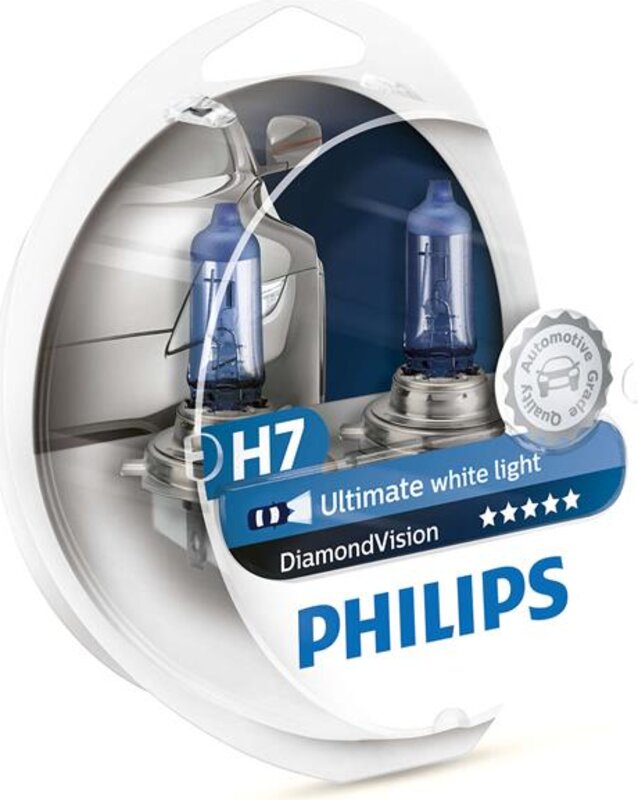 Автолампа Philips H7 12V 55W PX26D DIAMONVISION (SET-2) 12972 DVS2 - Фото 1