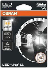 (к/т 2 шт) Автолампа светодиодная Osram LED (1W 12V W2. 1X9. 5D W5W) 2827DYP-02B