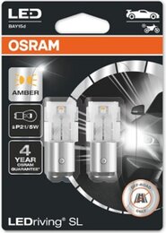 (к/т 2 шт) Лампа светодиодная Osram LED (2W 12V P21/5W 2000K) 7528DYP-02B