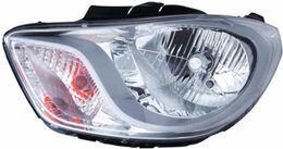 HY I10 10-14 Фара перед.лев.эл.+ мотор H4/PY21W/W5w хром. Depo 221-1159LMLD-EM