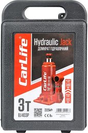Домкрат бутылочный 3 т 180-340 мм гидравлический в кейсе CARLIFE (BJ403P) CarLife BJ403P - Фото 2