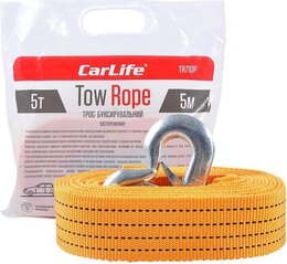 Трос буксировочный 5 т 5 м в пакете CARLIFE (TR710P) CarLife TR710P