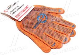 Перчатка 70 хлопок / 30 полиэстер, с ПВХ точкой, класс вязки 10, (INTERTOOL) SP-0131