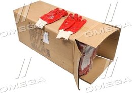 Перчатка маслостойкая х/б трикотаж покрытая PVC (красная) 120пар/ящик (INTERTOOL) SP-0006W