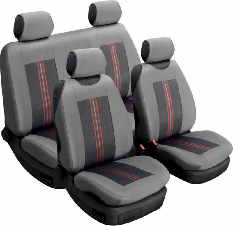Авточехлы универсальные Comfort (комплект) серый без подголовников Beltex 52110 - Фото 1