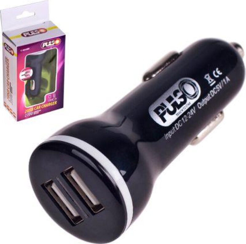 Автомобильное зарядное устройство PULSO C-1023W 2USB (12/24V - 5V 1A) Elit UNI C-1023W - Фото 1 Автомобильное зарядное устройство PULSO C-1023W 2USB (12/24V - 5V 1A) Elit UNI C-1023W - Фото 1