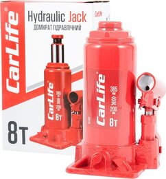 Домкрат бутылочный 8 т 200-385 мм гидравлический CARLIFE (BJ408) CarLife BJ408