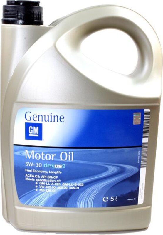 Масло моторное General Motors Dexos 2 5W-30, 5 л (OPEL 1942003, SAAB 1942003, GM 1942003, DAEWOO 194 - Фото 1