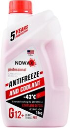 Антифриз Nowax Antifreeze G12+ Red Готовый -40, 1 кг, 1 л