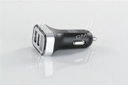 Автомобильное зарядное устройство 2USB (12/24V - 5V 2, 4A) , LED Display, черное <ДК> Дорожная Карта