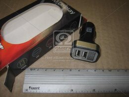 Автомобильное зарядное устройство 2USB (12/24V - 5V 2, 4A) , LED Display, черное <ДК> Дорожная Карта - Фото 2