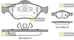 Гальмівні колодки дискові Starline BD S306