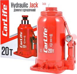 Домкрат бутылочный 20 т 235-440 мм гидравлический CARLIFE (BJ420) CarLife BJ420
