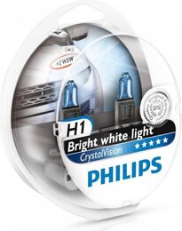 H1 Cristal Vision + 2x W5W 12V 55W P14, 5s Philips 12258CVSM