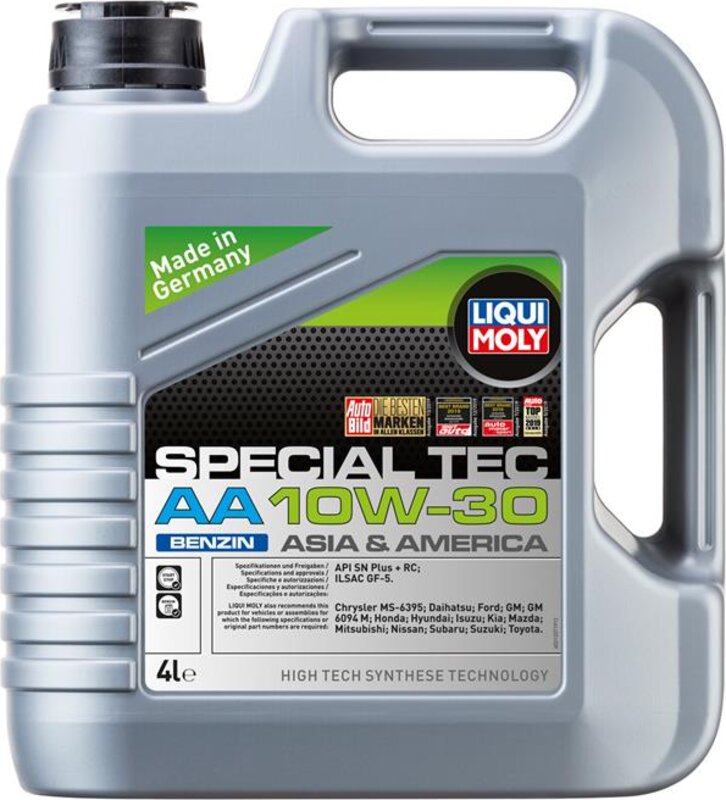 Моторна олива SAE 10W-30 SPECIAL TEC AA (API SN, ILSAC GF-5) Liqui Moly 21337, 4 л, 4 л - Фото 1