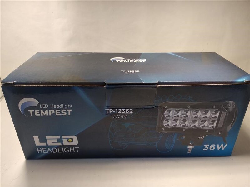 Фара LED дополнительная 12/24V, 12*3W, 165*80*62mm <Tempest> TP-12362 - Фото 1